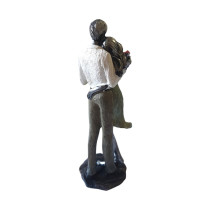 Statueta decorativa, Cuplu de Indragostiti, Multicolor, 21 cm, GXL007