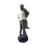 Statueta decorativa, Cuplu de Indragostiti, Multicolor, 21 cm, GXL007