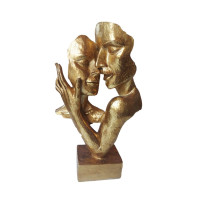 Statueta decorativa cuplu, Passion, Auriu, 30 cm, H171208