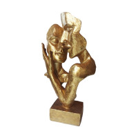 Statueta decorativa cuplu, Passion, Auriu, 30 cm, H171208