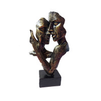 Statueta decorativa cuplu, Passion, Gold, 30 cm, HC648-1