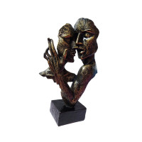 Statueta decorativa cuplu, Passion, Gold, 30 cm, HC648-1