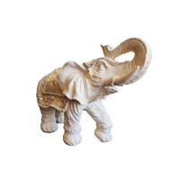 Statueta decorativa, Elefant african, Alb, 32 cm, DVSAS069I