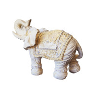 Statueta decorativa, Elefant african, Alb, 32 cm, DVSAS069I