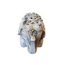 Statueta decorativa, Elefant cu perle, Gri, 14 cm, DVSAS072