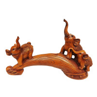 Statueta decorativa, Familie de Elefanti, Maro, 35 cm, L3248X