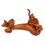 Statueta decorativa, Familie de Elefanti, Maro, 35 cm, L3248X