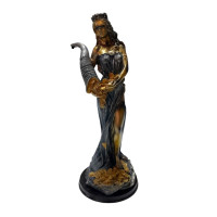 Statueta decorativa, Femeie cu monede, 28 cm, LP004
