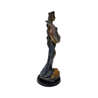 Statueta decorativa, Femeie cu monede, 28 cm, LP004