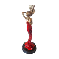 Statueta decorativa, Femeie, Rosu, 31 cm, 356328DX