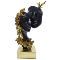 Statueta Decorativa, Indragostiti, Negru, 26 cm, DO22067