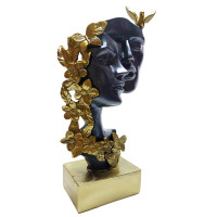 Statueta Decorativa, Indragostiti, Negru, 26 cm, DO22067