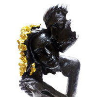 Statueta Decorativa, Indragostiti, Negru, 28 cm, DO22073