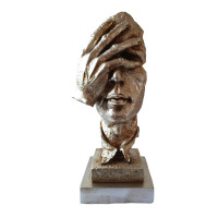 Statueta decorativa, Masca, Crem, 33 cm, 0190L