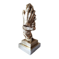 Statueta decorativa, Masca, Crem, 33 cm, 0190L