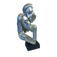 Statueta Decorativa Masca, Indragostiti, Argintiu, 28 cm, 064SX-1