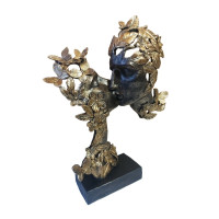 Statueta Decorativa Masca, Indragostiti, Auriu, 40 cm, 037SX