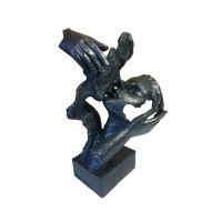 Statueta Decorativa Masca, Indragostiti, Negru, 27 cm, 065SX