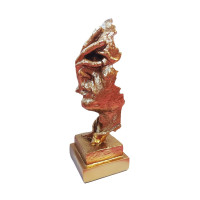 Statueta decorativa masca, Nu vad, Gold, 33 cm, HC3021X
