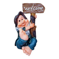 Statueta decorativa, Pitic Welcome, Multicolor, 40 cm, DVF4023P