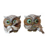 Statueta decorativa, Set 4 bufnite cu instrumente muzicale, Maro, 10 cm, GA2818
