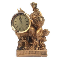 Statueta  Fata cu cos si ceas 21x26 cm