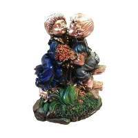 Statueta indragostiti asezati pe gard, 27 cm, 75150X