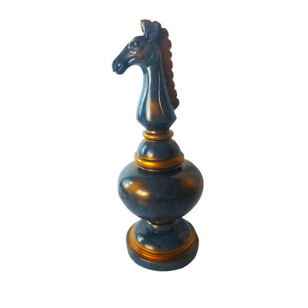 Statueta, Piesa de sah, Cal, Albastru, 30 cm, SR1653-2