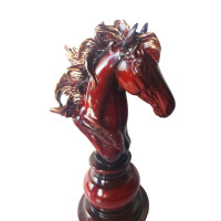 Statueta, Piesa de sah, Cal, Visiniu, 25 cm, 0182A-1