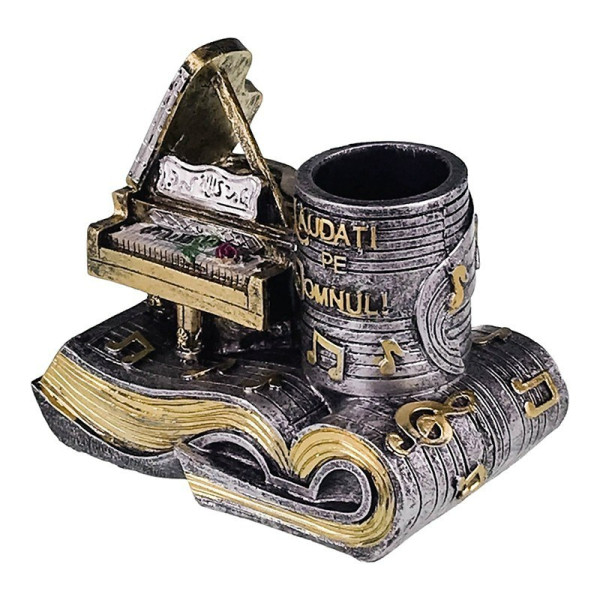 Suport pentru pixuri in forma de pian, 15 cm, 1697H-1