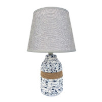 Veioza cu aspect de marmura, 33 cm, soclu E14, 40W, 1002G-1